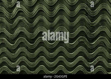Dachgrün Schiefer Fliesen Muster Wellenstruktur Stockfoto