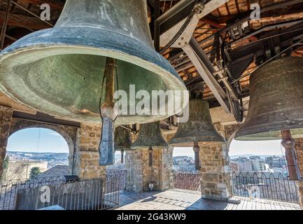 Glockenhaus der Kathedrale von San Giusto, Glockenturm, Triest, Friaul-Julisch Venetien, Italien Stockfoto