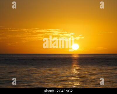 Sonnenuntergang über dem Golf von Mexiko, Venedig, Florida, USA Stockfoto