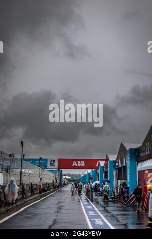 Puebla, Mexiko. 19. Juni 2021. Pitlane-Ambiente während des Puebla ePrix 2021, 5. Treffen der Formel-E-Weltmeisterschaft 2020-21, auf dem Autodromo Miguel E. Abed vom 18. Bis 20. Juni in Puebla, Mexiko - Photo Germain Hazard / DPPI Credit: DPPI Media/Alamy Live News Stockfoto