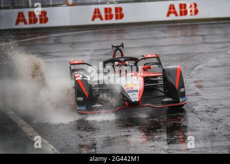 Puebla, Mexiko. Juni 2021. 23 Buemi Sébastien (SWI), Nissan e.Dams, Nissan IM02, Aktion während des Puebla ePrix 2021, 5. Treffen der Formel-E-Weltmeisterschaft 2020-21, auf dem Autodromo Miguel E. Abed vom 18. Bis 20. Juni in Puebla, Mexiko - Photo Xavi Bonilla / DPPI Credit: DPPI Media/Alamy Live News Stockfoto