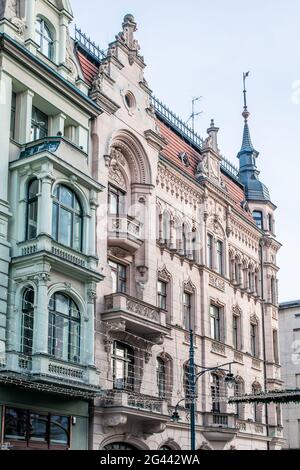 Die zentrale Ulica Piotrkowska (Petrikauer Straße), in Lodz, Polen, Europa Stockfoto