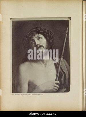 Fotoproduktion von (vermutlich) einem Druck der Christskrone Christi; Roma. Gall. Corsini. Ecce Gay. Guercino. Teil des Fotoalbums mit Aufnahmen von Sehenswürdigkeiten in italienischen Städten und Kunstwerken Stockfoto