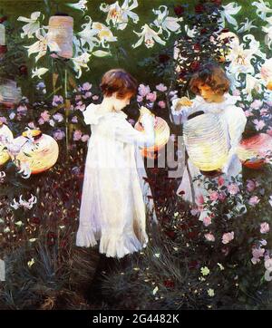 John Singer Sargent - Nelkenrose Lily Rose 1885 Stockfoto