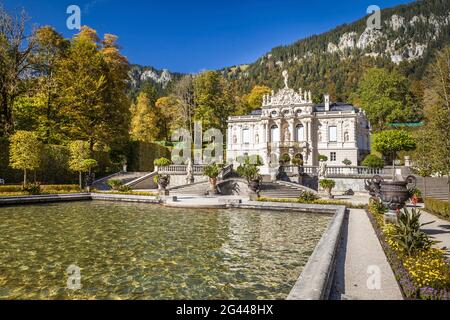 Schloss Linderhof, Ettal, Allgäu, Bayern, Deutschland Stockfoto