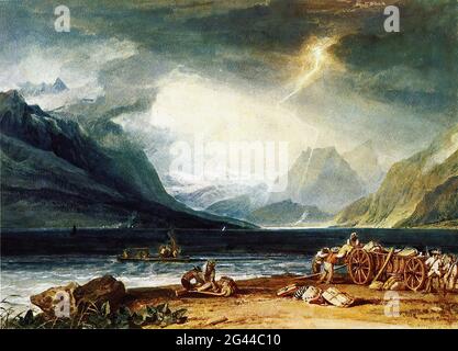 Joseph Mallord William Turner - Thunersee Schweiz 1806 Stockfoto