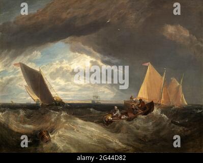 Joseph Mallord William Turner - die Kreuzung von Themse und Medway Stockfoto