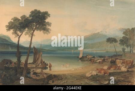 Joseph Mallord William Turner - Genfer See und Mont Blanc Stockfoto