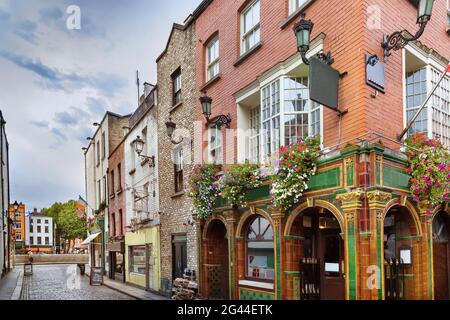 Temple Bar Street, Dublin, Irland Stockfoto