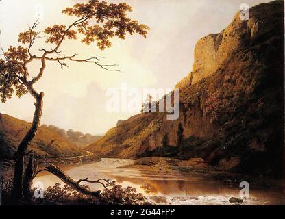 Joseph Wright von Derby (1734-1797) - Matlock Tor Daylight C 1780 Stockfoto