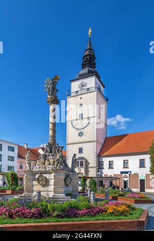 Stadtturm, Trnava, Slowakei Stockfoto