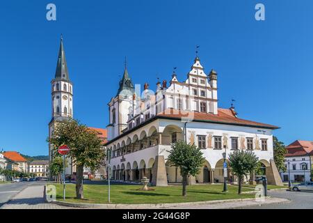 Basilika St. Jakob und altes Rathaus, Levoca, Slowakei Stockfoto