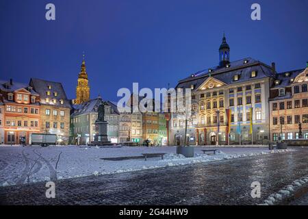 Coburger Marktplatz, Coburg, Oberfranken, Bayern, Deutschland Stockfoto