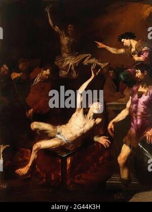 Jusepe De Ribera - Martyrium St. Lawrence C 1615 Stockfoto