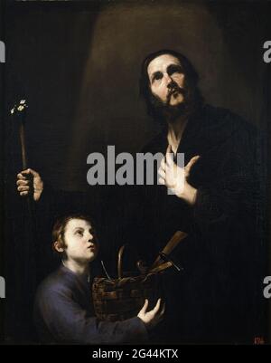 Jusepe De Ribera - der heilige Joseph und das Christkind Stockfoto