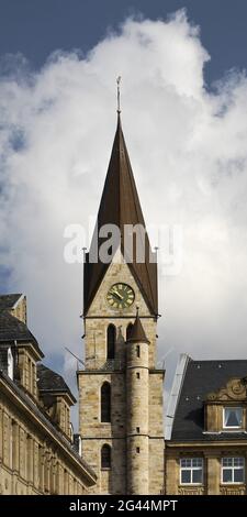 Kirchturm St. Lambertus, Castrop-Rauxel, Ruhrgebiet, Nordrhein-Westfalen, Deutschland, Europa Stockfoto