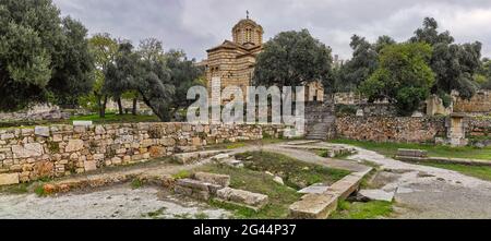 Kirche der Heiligen Apostel im antiken Agora, Athen, Griechenland Stockfoto