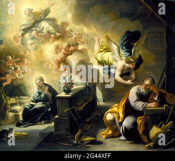 Luca Giordano - der Traum vom heiligen josef 01 Stockfoto