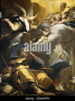 Luca Giordano - der Traum des heiligen Josef 02 Stockfoto