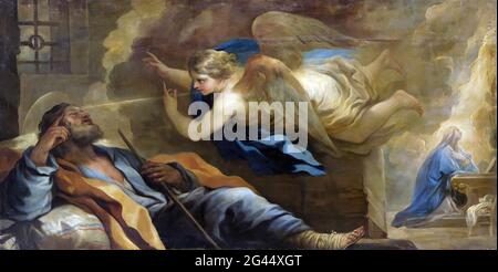 Luca Giordano - der Traum des heiligen Josef 03 Stockfoto