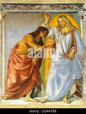 Luca Signorelli - Christus Zweifelt An Thomas 1482 Stockfoto