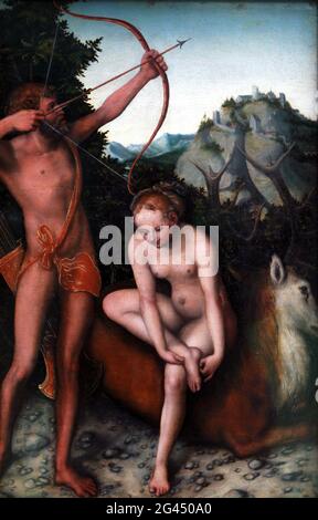 Lucas Cranach der Ältere - Apollo Diana Stockfoto