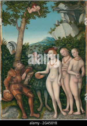 Lucas Cranach der Ältere - Urteil von Paris Stockfoto