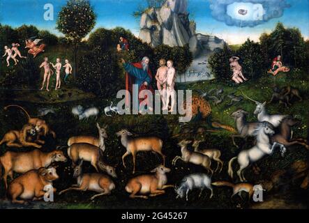 Lucas Cranach der Ältere - der Garten eden 01 Stockfoto