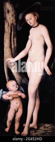 Lucas Cranach der Ältere - Venus Amor mit Wabe 1531 1 C 1531 Stockfoto