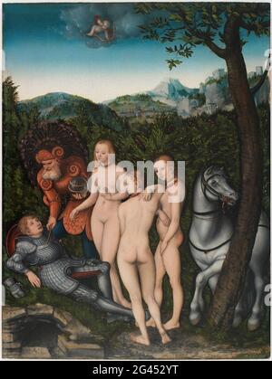 Lucas Cranach der ältere - das Urteil des Paris Stockfoto