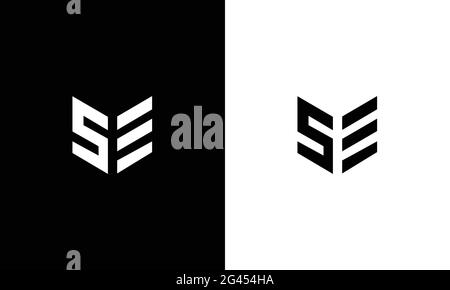 Creative es, es erste Logo-Design-Idee Stock Vektor