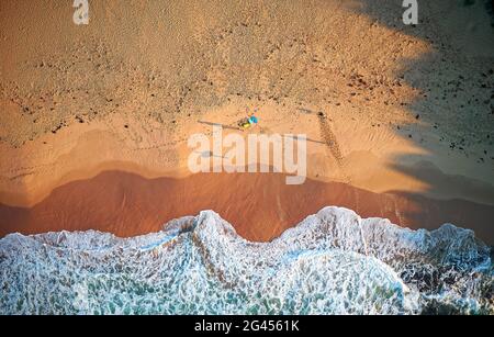 Luftaufnahme des Austinmer Beach an der Südküste von NSW, Australien Stockfoto