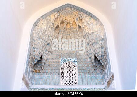 Außen der alten usbekischen Grab - Amir Temur maqbarasi, Goâ €˜ri Amir in Usbekistan. Stockfoto