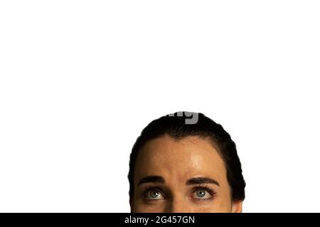 Seriöse Geschäftsfrau suchen Stockfoto