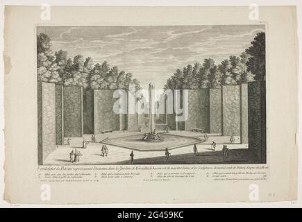 Bacchus-Brunnen in den Gärten von Versailles; Brunnen oder Bacchus, der das Auton darstellt, in den Gärten oder Versailles (...). Beinnummer 30. Stockfoto