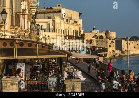 ITALIEN. SIZILIEN. SYRAKUS. ORTYGIA INSEL Stockfoto