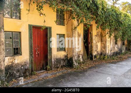 Verlassene Fischerdorf in Hongkong Stockfoto