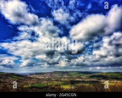 Bath Somerset Blick vom Brown's Folly Naturreservat Stockfoto