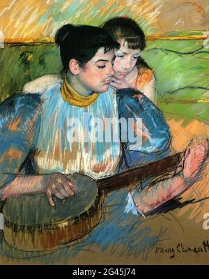 Mary Cassatt (1843-1826) - Banjo Lektion 1894 Stockfoto