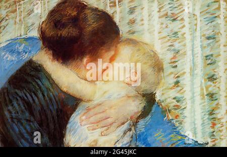 Mary Cassatt (1843-1826) - Mutter Kind 1880 Stockfoto