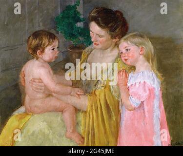 Mary Cassatt (1843-1826) - Mutter Zwei Kinder 1906 Stockfoto