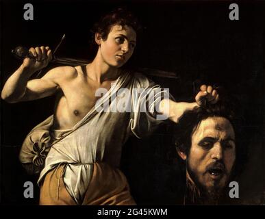 Michelangelo Merisi Da Caravaggio - David mit dem Kopf von Goliath Stockfoto