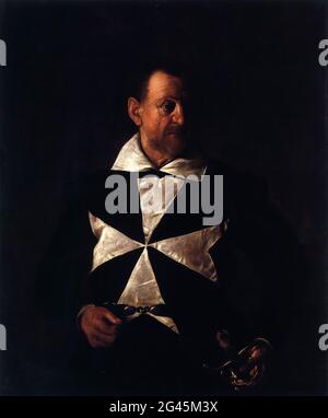 Michelangelo Merisi Da Caravaggio - Porträt eines maltesischen Ritters Stockfoto