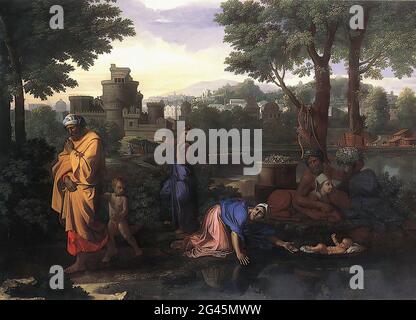 Nicolas Poussin - Ausstellung Moses C 1650 Stockfoto