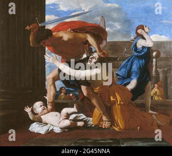 Nicolas Poussin - Le Massacre des Innocents Stockfoto