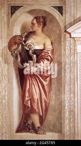 Paolo Caliari alias Veronese - Muse Lyre 1560 Stockfoto