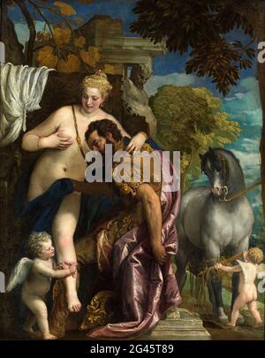 Paolo Caliari alias aka Veronese - Mars und Venus vereint durch die Liebe Stockfoto