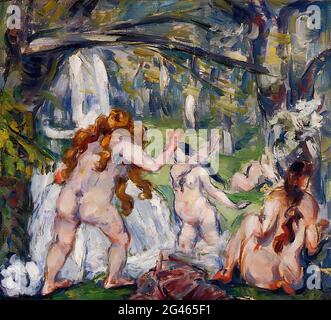 Paul Cézanne - Drei Badegäster 1875 Stockfoto