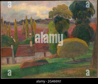 Paul Gauguin - eine Farm in der Bretagne Stockfoto