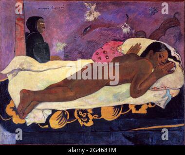 Paul Gauguin - Mana Tupapa Geist der Toten beobachten Stockfoto